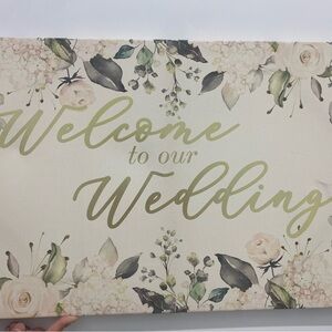 Floral Wedding Welcome Sign
